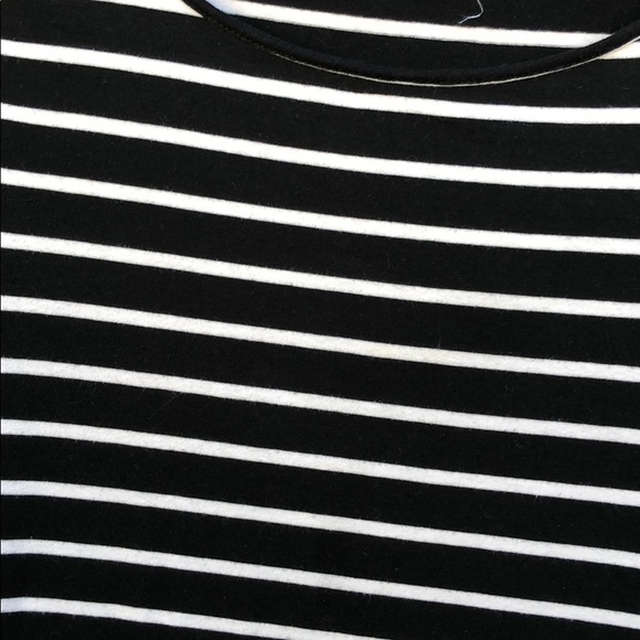 •Black & White Stripe Layering Dress• - Picture 3 of 4